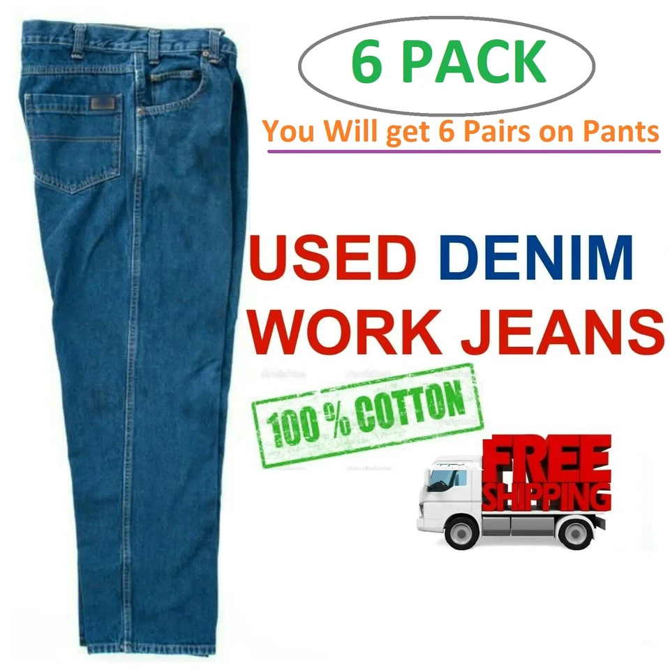 Work Jeans - PACK OF 6 - LIMITED TIME OFFER -  FREE Shipping - Image 1 of 1