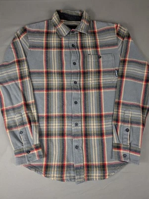 Burton Shirt Mens Small Gray Flannel Heavy Duty Outdoor Hiking Long Sleeve - Image 1 of 4