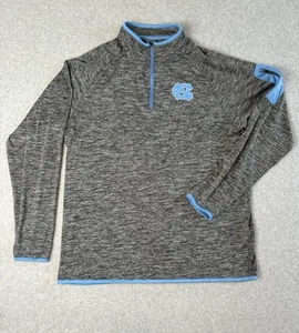 North Carolina Tar Heels Pullover Men’s Large  Blue BlackSpell Out 1/4 Zip Shirt - Picture 1 of 10