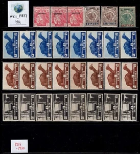 WC1_19837. ITAL.COL.:ERITREA. Dealer stock of 1915-1930 stamps. MH - Picture 1 of 1