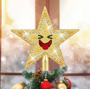 DIY Weihnachtsstern Baumspitze mit Diamond Art 3D Glitzer Bastelset - Bild 1 von 8