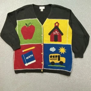 Michelle Louise Multicolor Cardigan Sweater Women’s Sz XL Button Up Distressed - Picture 1 of 10