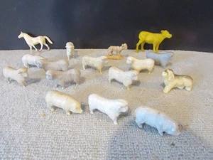 Model Railroad 0-027 Farm Animals Sheep Pigs White Grey H5c - Picture 1 of 1