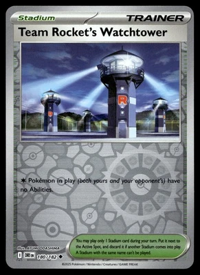 TEAM ROCKET'S WATCHTOWER 180/182 UNCOMMON DESTINED RIVALS POKEMON - Image 1 of 4