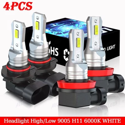 For Dodge Ram 1500 2500 3500 2009-2023 Xenon White LED Headlight Light Bulbs Kit - Image 1 of 4
