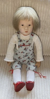 Kleines altes VEB Hampelchen von Käthe Kruse Puppe Stoffpuppe, 35 cm - Bild 1 von 4