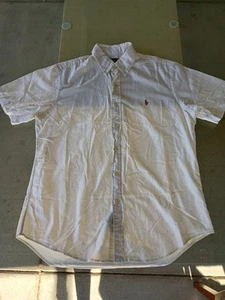 Ralph Lauren Chambray Oxford Short Sleeve Shirt Men's Size M - Picture 1 of 6