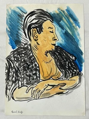 RAOUL DUFY 绘画旧纸签名盖章复古 — 第 1/3 张图片