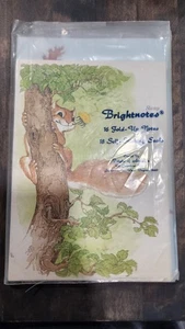 Set di biglietti per appunti pieghevoli animali Brightnotes vintage scoiattolo cancelleria bosco  - Foto 1 di 9