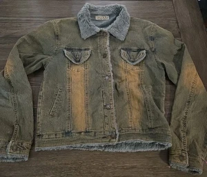 Jeansjacke Damen Faux Sheep's Denim Blau Daniel Jeans USA Größe L - Bild 1 von 14