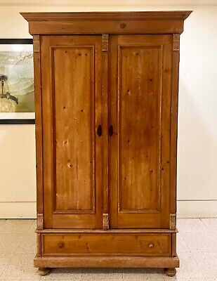 19th Century French Inspired Pine And Oak Armoire. • 1500£