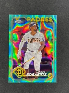2024 Topps Chrome Xander Bogaerts Aqua Wave Refractor /199 #32 San Diego Padres - Picture 1 of 2