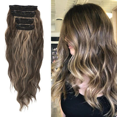 AIMEI 4 PIEZAS Clip-In Piezas de Cabello Ombre Cinta de Cabello en Extensiones de Cabello Extensión de Cabello