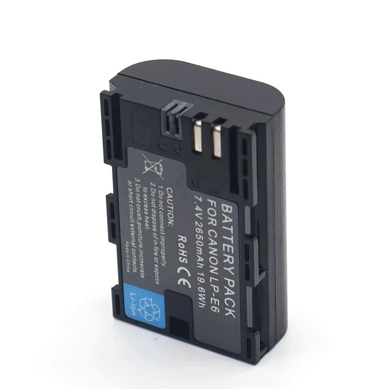 1 Pack LP-E6 Battery for Canon EOS R, EOS Ra, EOS R5, EOS R6, 5D IV