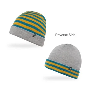 Sunday Afternoons Kids' Saturn Reversible Beanie, M/L(3-12yrs), Gold Stripe/Gray - Picture 1 of 1