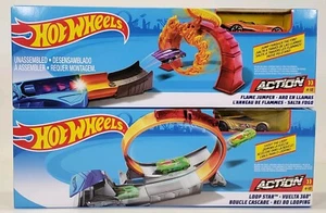 Lot Of 2 New Mattel Hot Wheels Action Flame Jumper Loop Star Car Track Set Toy  - Picture 1 of 11