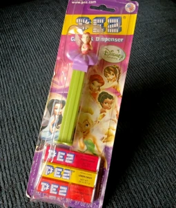 Pez Candy Dispenser Disney Tinker Bell Fairy Friends Rosetta Purple Green - Picture 1 of 2