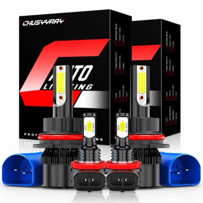 For Chevrolet Equinox 2005 2006-2008 2009 LED Headlight Fog Light Bulbs Kits - Image 1 of 4