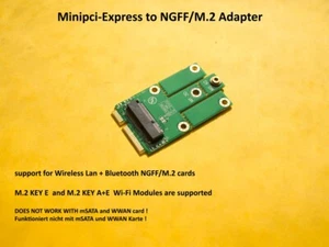 Adapter Converter miniPCI express to M.2 NGFF Adapter Wifi, Bluetooth KEY A+E - Picture 1 of 1