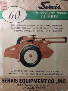 Servis E 60 Cortacésped Tirador Tractor Implemento Color Ventas Folleto Catálogo  - Imagen 1 de 3