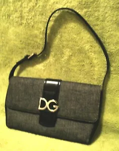 DOLCE & GABBANA Denim and Leather Handbag Purse with D&G Logo Ladies - Picture 1 of 13