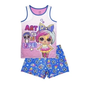 LOL SURPRISE Girls' Tank and Shorts Pajamas Set - Size 6-6X Splatters Doll & Pet - Picture 1 of 3