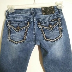Miss Me | Signature-Rise Boot Embroidered Back Flap Pocket Jeans Size 25 - Picture 1 of 10