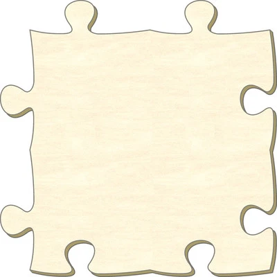 PUZZLENET Blanko Holzpuzzle-Teil unendlich S, 10,2 x 10,2 cm, bemalen, basteln, gestalten