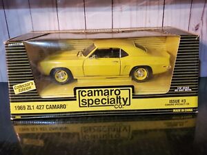 ERTL American Muscle 1969 Chevy Camaro ZL-1 427 Yellow 1:18 Scale Diecast Car