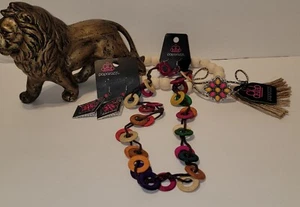 Colorful New 4 pc jewelry Wood Matching Set Great Gift🎁 K13 - Picture 1 of 5