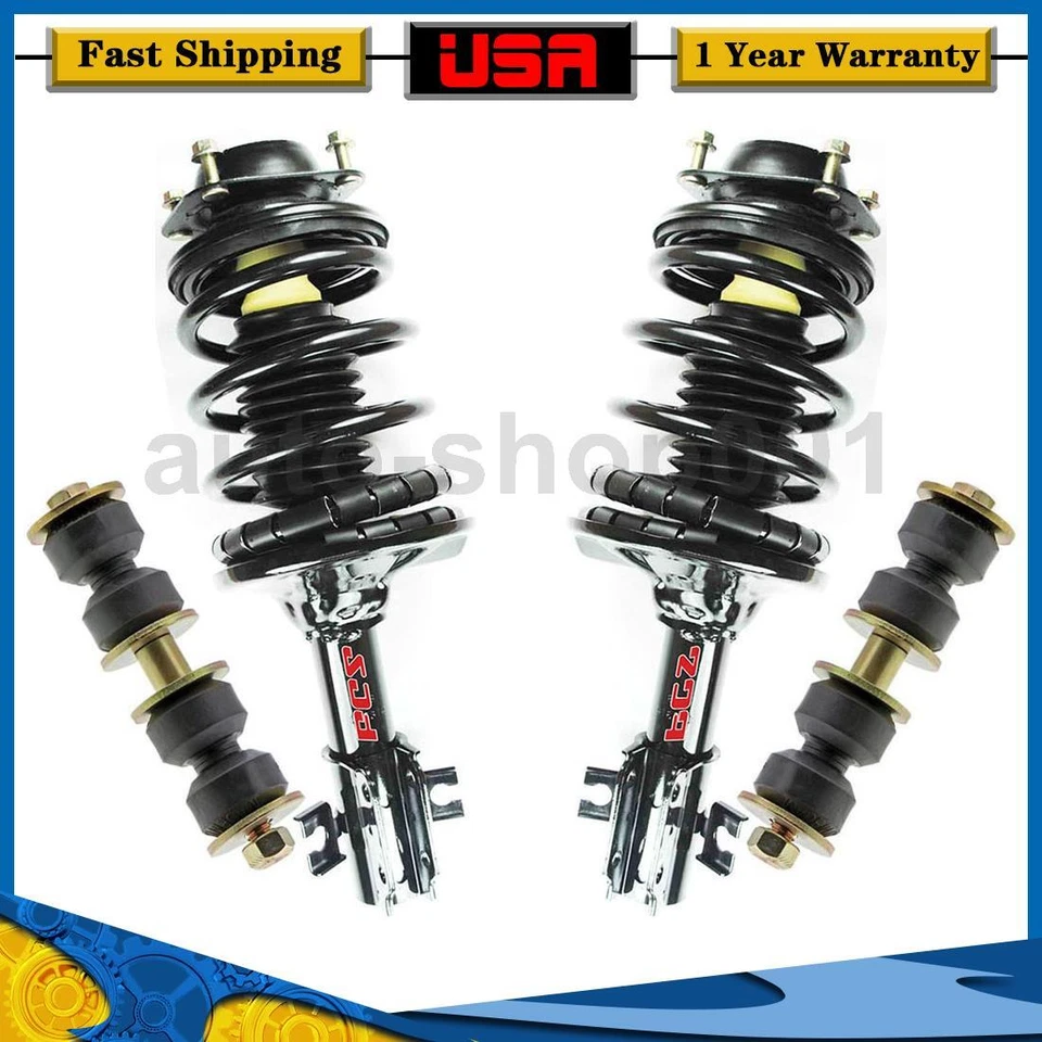 4 Front Shocks Struts Sway Bar Link Kit For Mercury Tracer 1.9L 1992 1991 - Image 1 of 4
