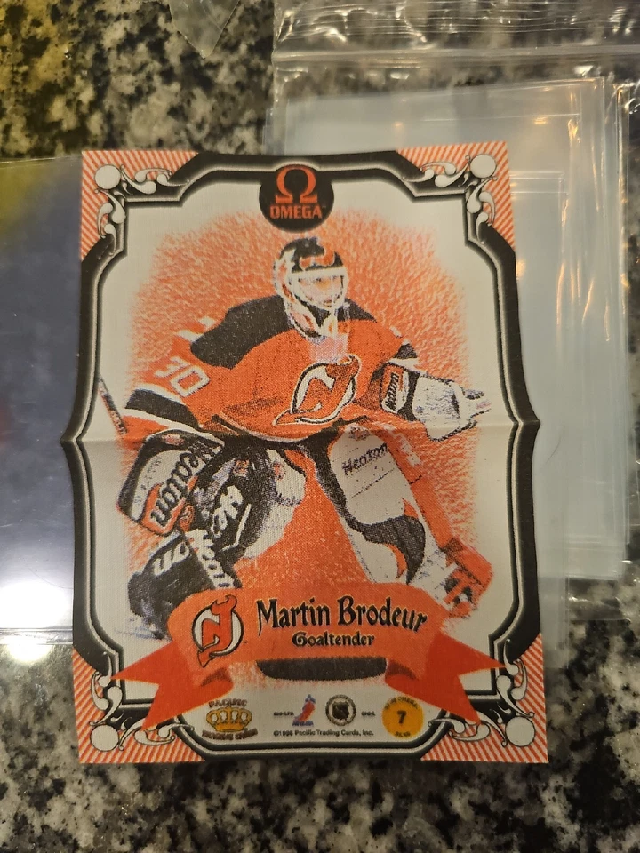 1997-98 Pacific Omega Silks Martin Brodeur #7 HOF - Image 1 of 1