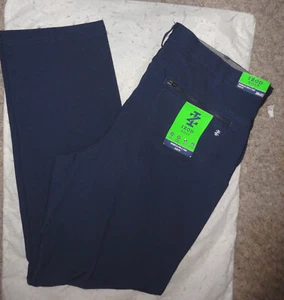 IZOD Mens GOLF SWINGFLEX PRO Z1 SLIM-FIT NAVY DRESS PANTS~Size 38 X 32~NEW - Picture 1 of 4