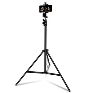 Trípode Smartphone Y Cámara Ajustable De 72CM De 210 CM Ligero LinQ Negra - Picture 1 of 5