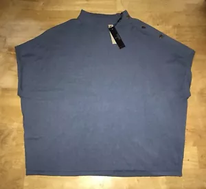 Neu mit Etikett Tahari Viskose Cottage blau kurzärmliges kurzärmliges kurzärmliges Oberteil Damengröße Large - Bild 1 von 9