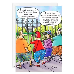 Humor Funny White House Birthday Card Him Her Friend Oatmeal Studios - Picture 1 of 2