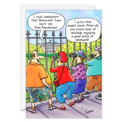 Humor Funny White House Birthday Card  Him Her Friend Oatmeal Studios  - Image 1 of 2