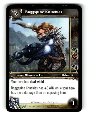 World of Warcraft TCG Blood of Gladiators Trading Card Boggspine Knuckles #173 U - Image 1 of 4