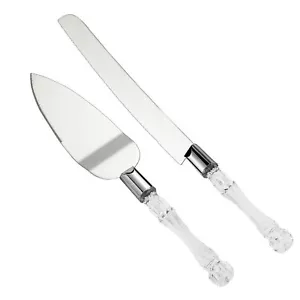 Wedding Cake Knife and Server Set - Cake Knife 13.2 Inch Cake Server 10.8 inc... - Picture 1 of 7