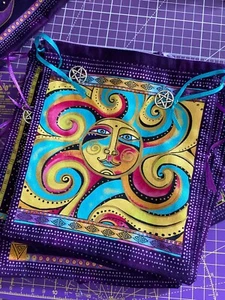 Handmade Drawstring Gift Bags Jewellery Tarot Crystals Pouch Bags - Picture 1 of 34