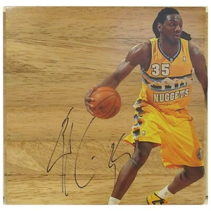 Kenneth Faried Signed Denver Nuggets Basketball Floor Board Proof Autograph COA - Picture 1 of 4