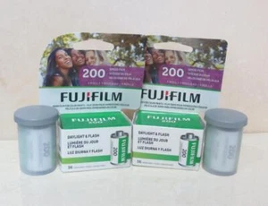 2 FUJIFILM 200 DAYLIGHT FLASH SPEED COLOR NEGATIVE FILM 35MM TWIN PACK 36 EXP. - Picture 1 of 2
