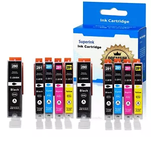 10xInk Cartridge for Canon PGI-280 CLI-281 XXL PIXMA TR7520 TR8520 TS9120 TS8220 - Picture 1 of 9