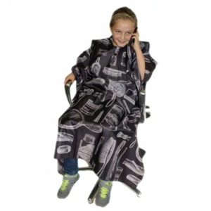 HAIRTOOLS CHILDREN'S VINTAGE BARBER GOWN Stylish charcoal childrens cutting gown - Picture 1 of 1
