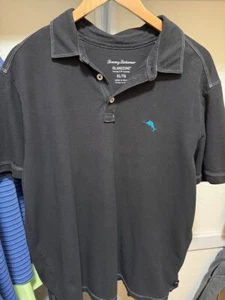 Tommy Bahama Emfielder Island Zone Poloshirt Herren XL - Schwarz mit blauen Akzenten - Bild 1 von 3