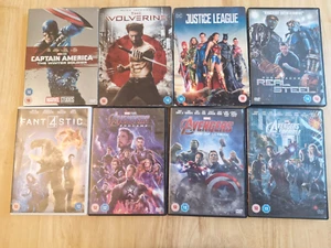 Marvel DVD Bundle Captain America Wolverine Avengers Justice League fantastic 4 - Picture 1 of 9