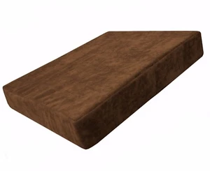 ma24t Light Brown Chenille 3D Box Thick Sofa Seat Cushion Cover*Custom Size* - Picture 1 of 6