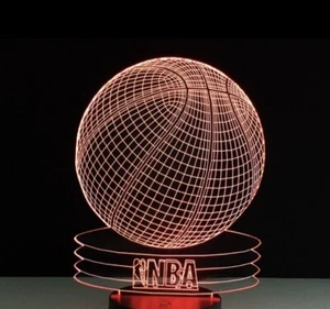 Basketball NBA Night Light,3D Illusion Led Lamp , 16 Colors with Remote - Picture 1 of 11