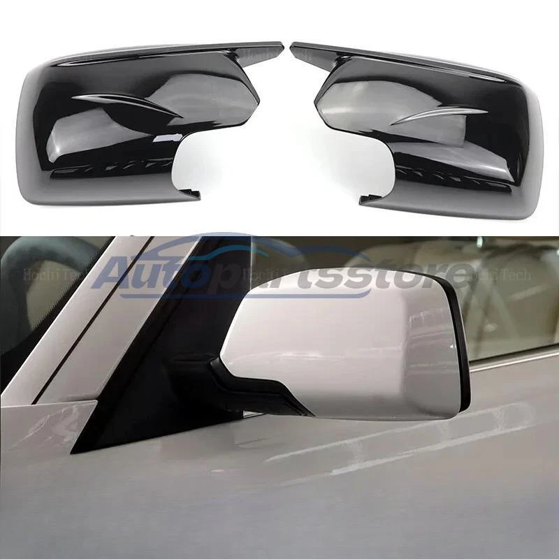 For BMW X3 E83 2003-2010 2x Glossy Black M Look Side Mirror Covers Replacement — 第 1/4 张图片