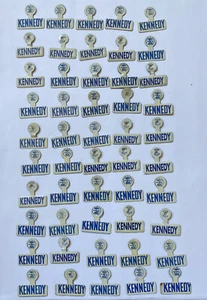 Cincuenta pestañas de litografía de metal de la campaña presidencial Kennedy de John F. Kennedy 1960 - Imagen 1 de 7